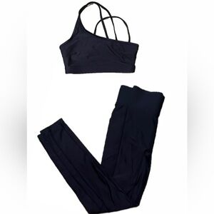 All Access Women’s Navy Workout Set - Leggings and Sports Bra Size: Small